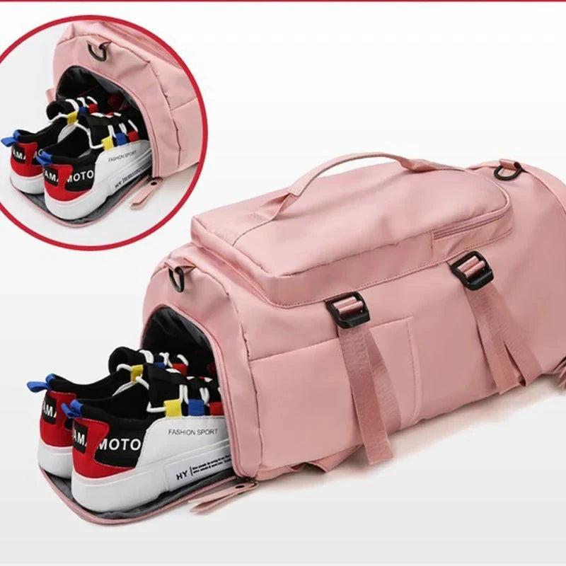 Vue de profil du sac à dos avec poignées multiples