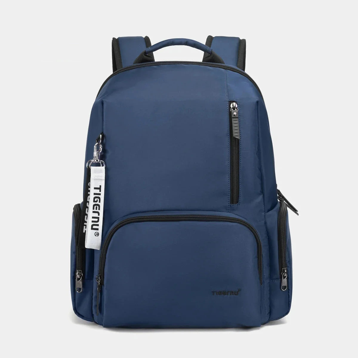 Sac à dos bleu avec plusieurs poches pour organisation