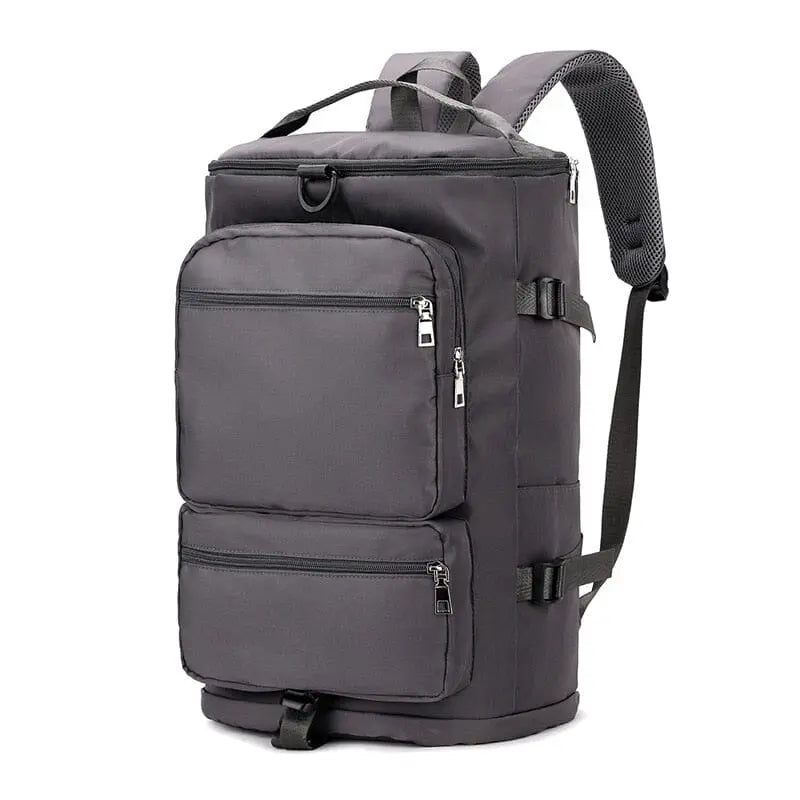 Sac gris avec tissu oxford résistant et design moderne