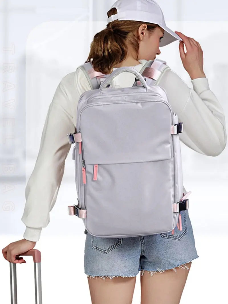 Sac à dos femme noir avec port USB intégré
