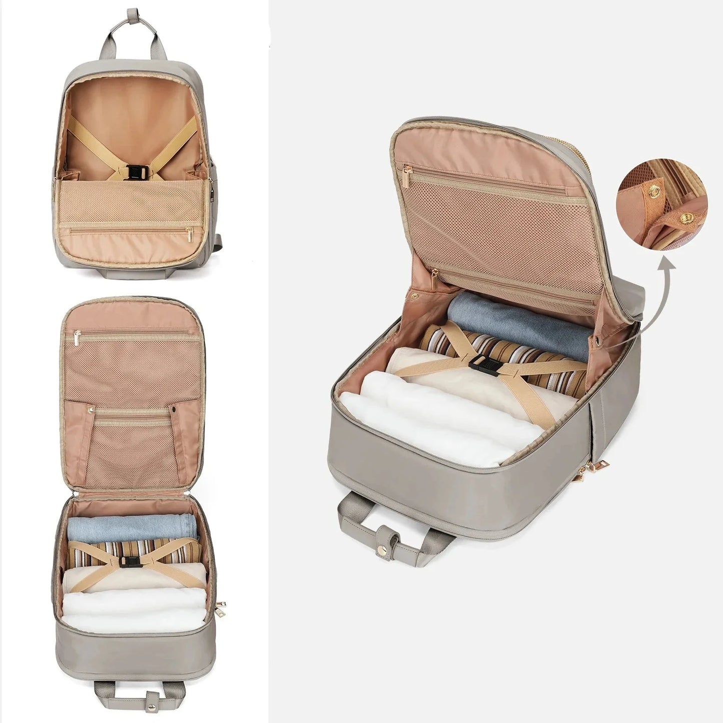 Intérieur du sac à dos avec compartiment pour ordinateur portable
