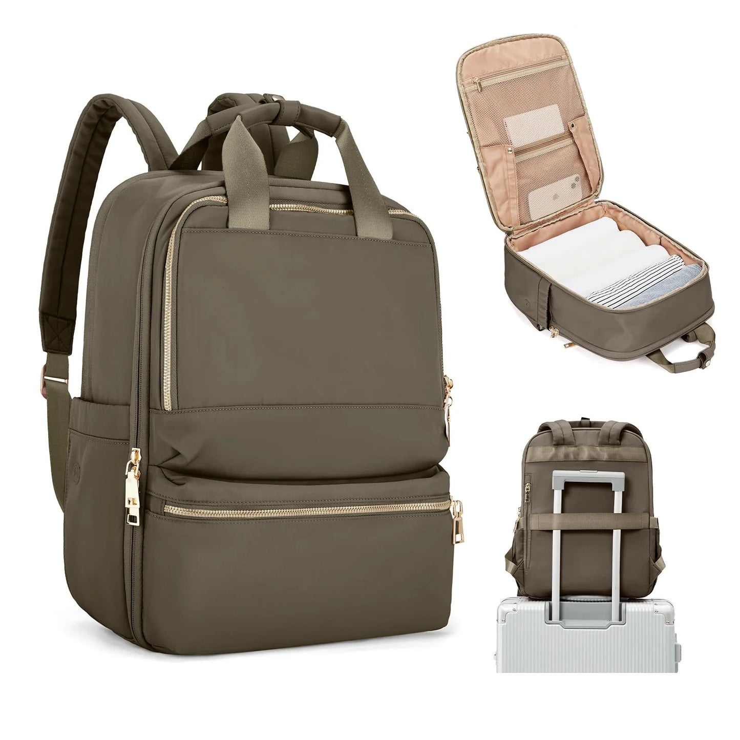Sac à dos marron avec design élégant et pratique