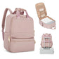 Sac à dos rose avec détails de couture et poches