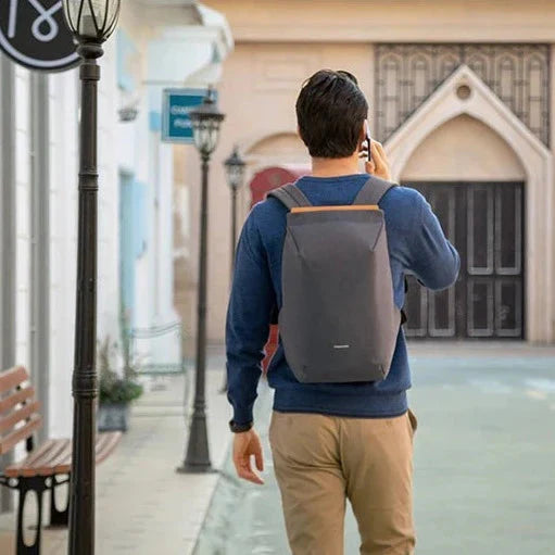 Sac à dos antivol avec fermeture cachée, vue de face