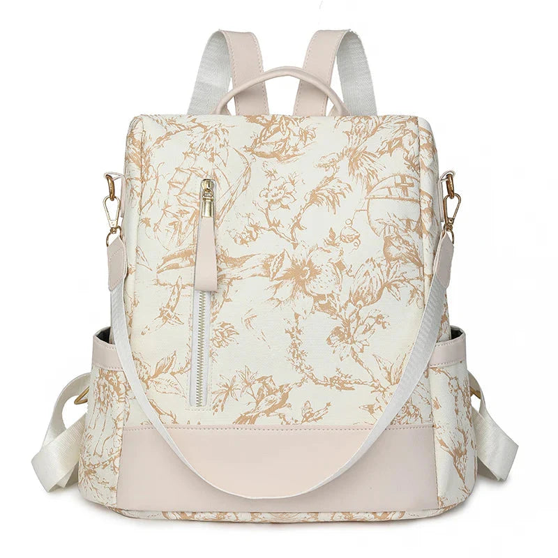 Sac à dos blanc avec design élégant et sécurisé