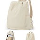 Sac à dos beige élégant, fermeture antivol au dos