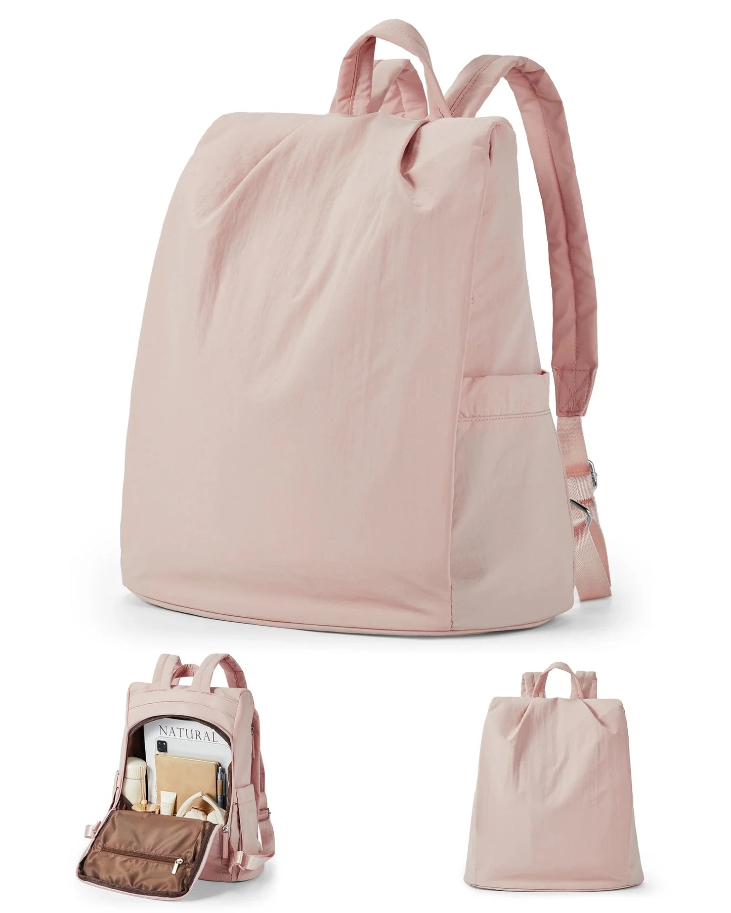 Sac à dos rose moderne avec protection contre les vols
