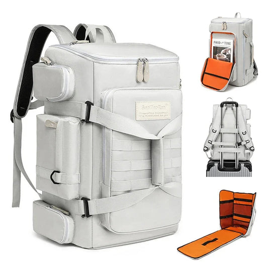 Sac à dos posé sur une surface, illustrant sa capacité et taille