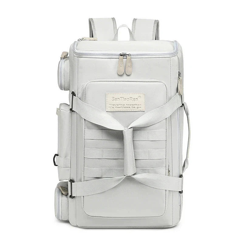Sac à dos blanc élégant, idéal pour le voyage et le sport