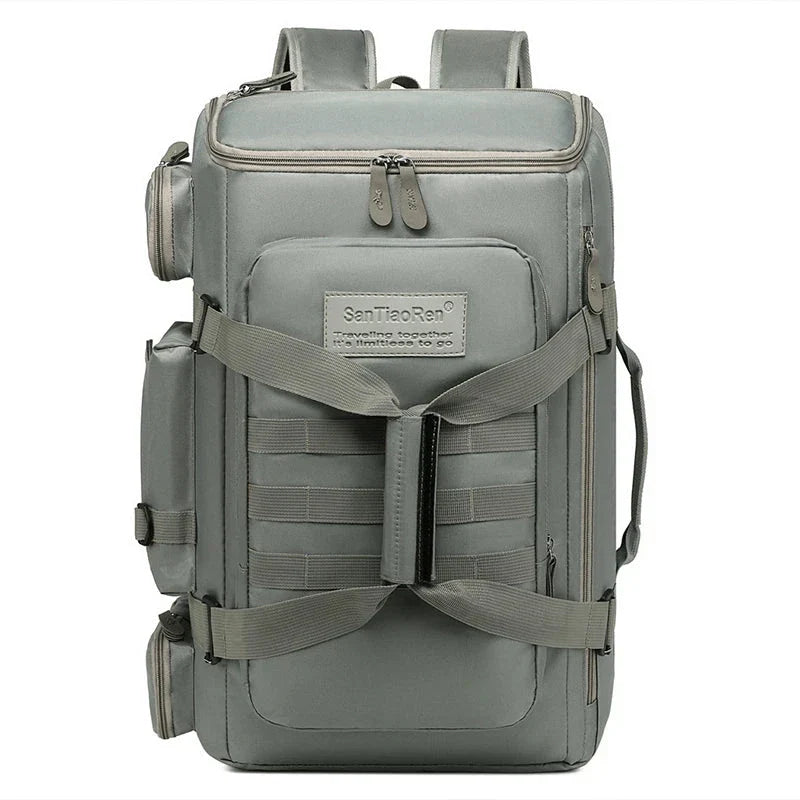 Sac à dos gris moderne, combinant style et fonctionnalité