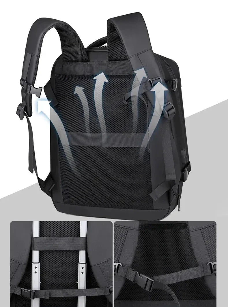 Vue arrière du sac à dos montrant le dos rembourré
