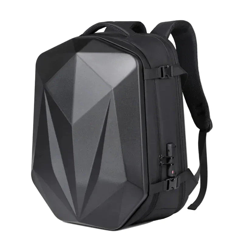 Sac à dos rigide en coloris noir avec design moderne