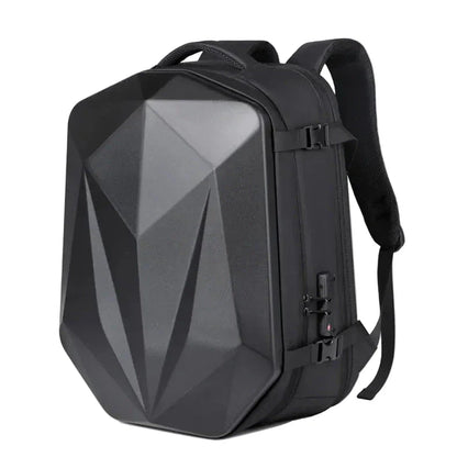 Sac à dos rigide en coloris noir avec design moderne