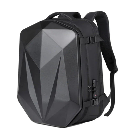 Sac à dos rigide en coloris noir avec design moderne
