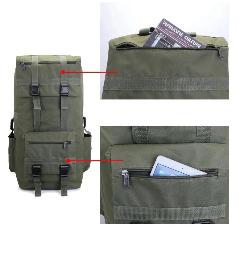 Sac à dos ouvert, montrant l'intérieur spacieux