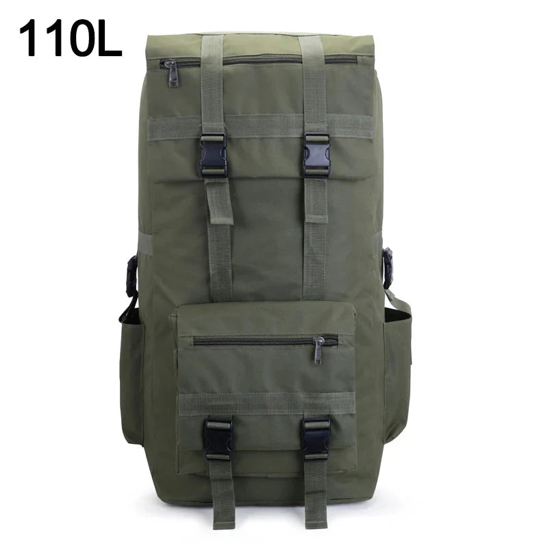 Sac à dos 110 litres, vue de face, style militaire