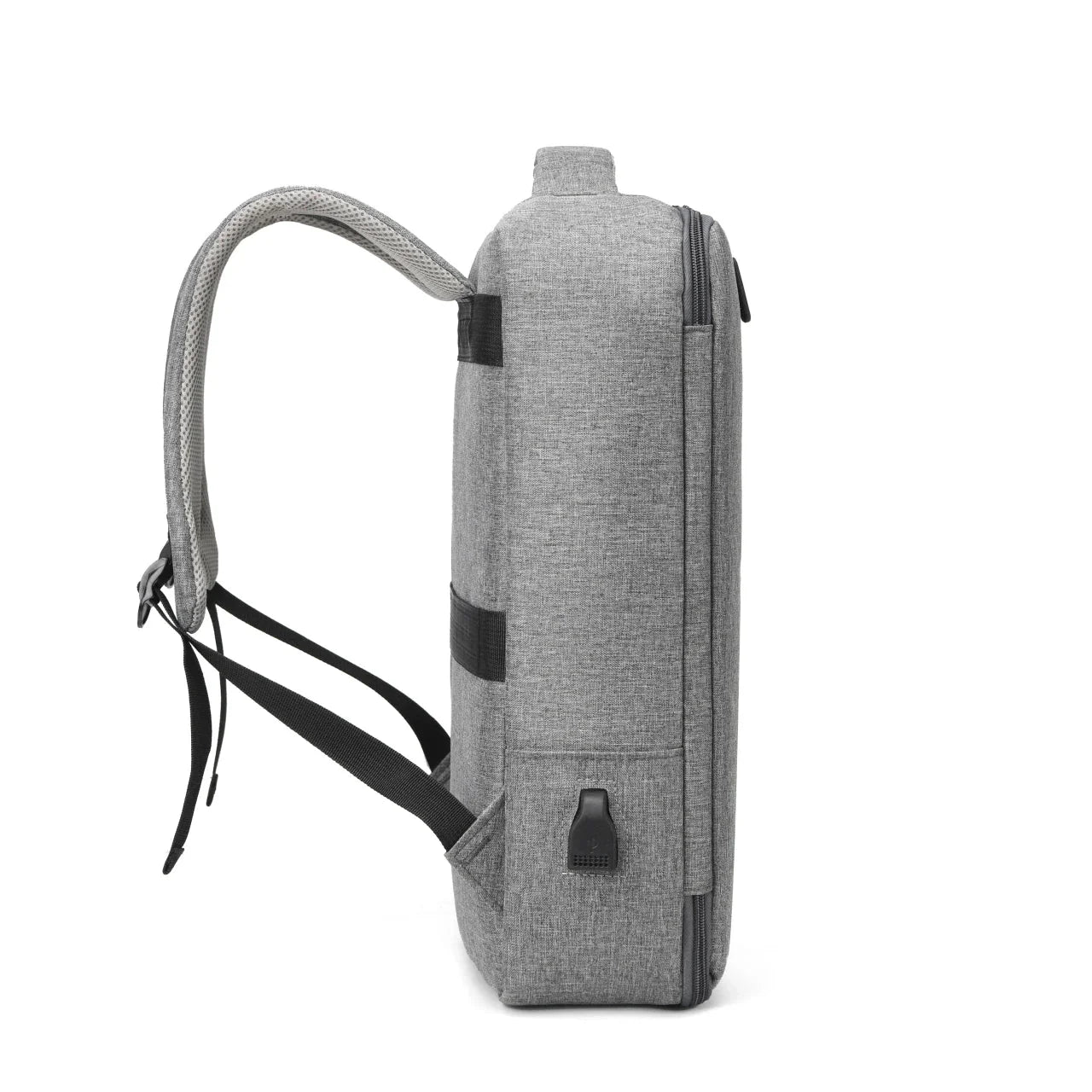 Détail du port USB externe sur le côté du sac