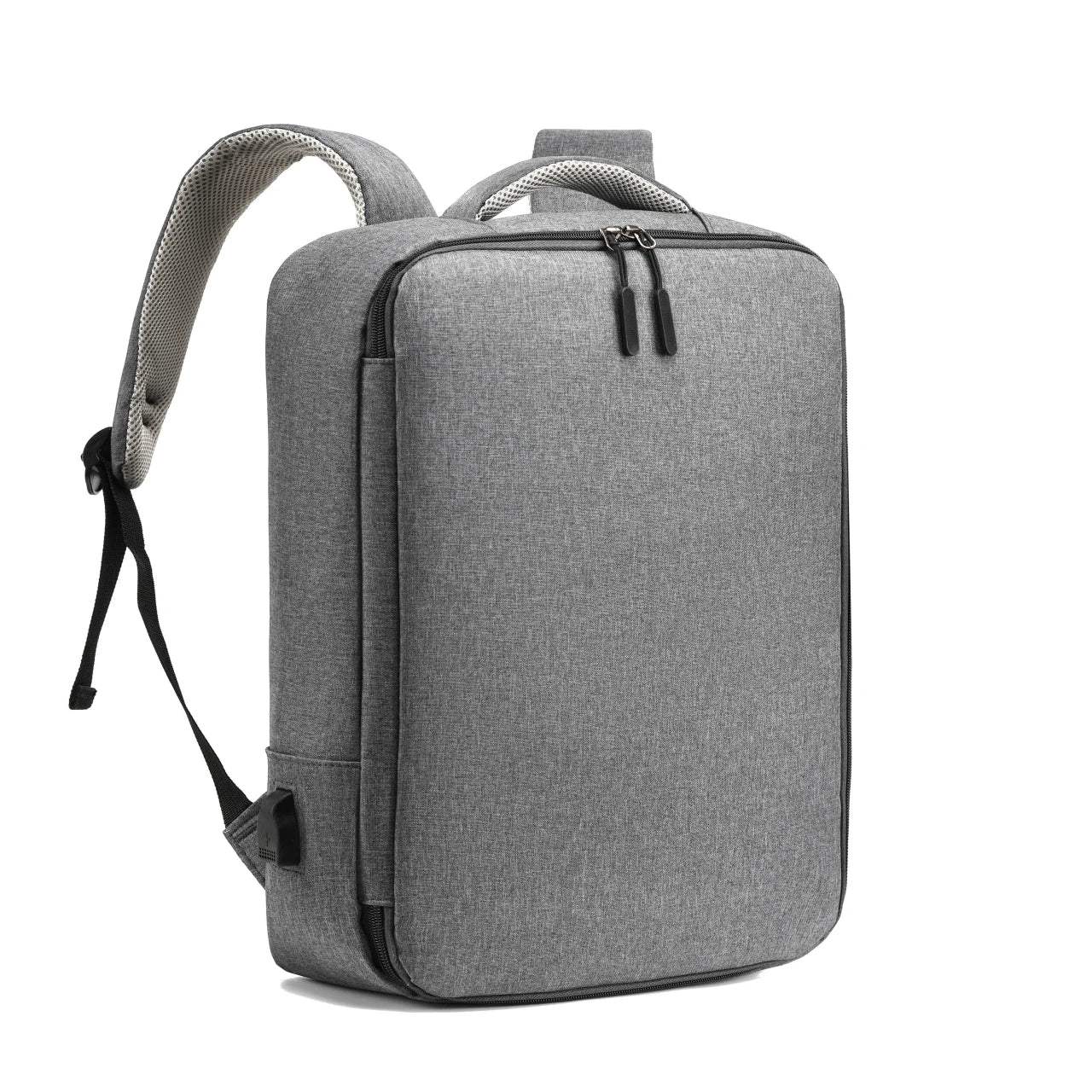 Sac à dos gris avec design moderne et minimaliste