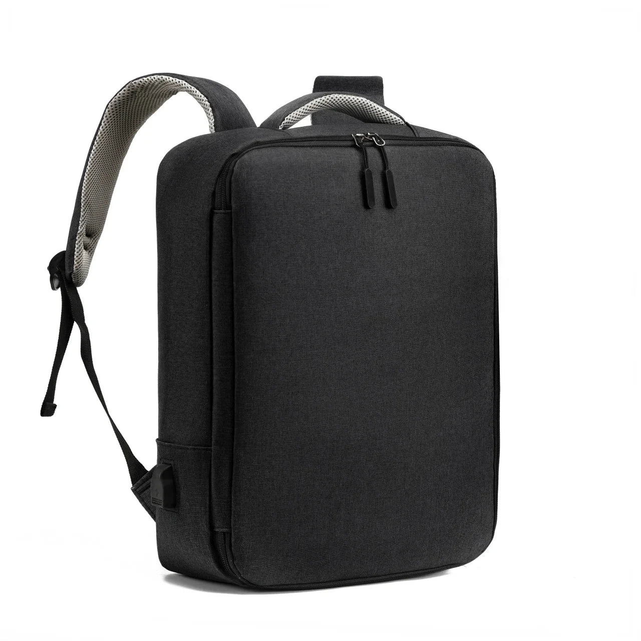 Version noire du sac à dos avec tissu résistant
