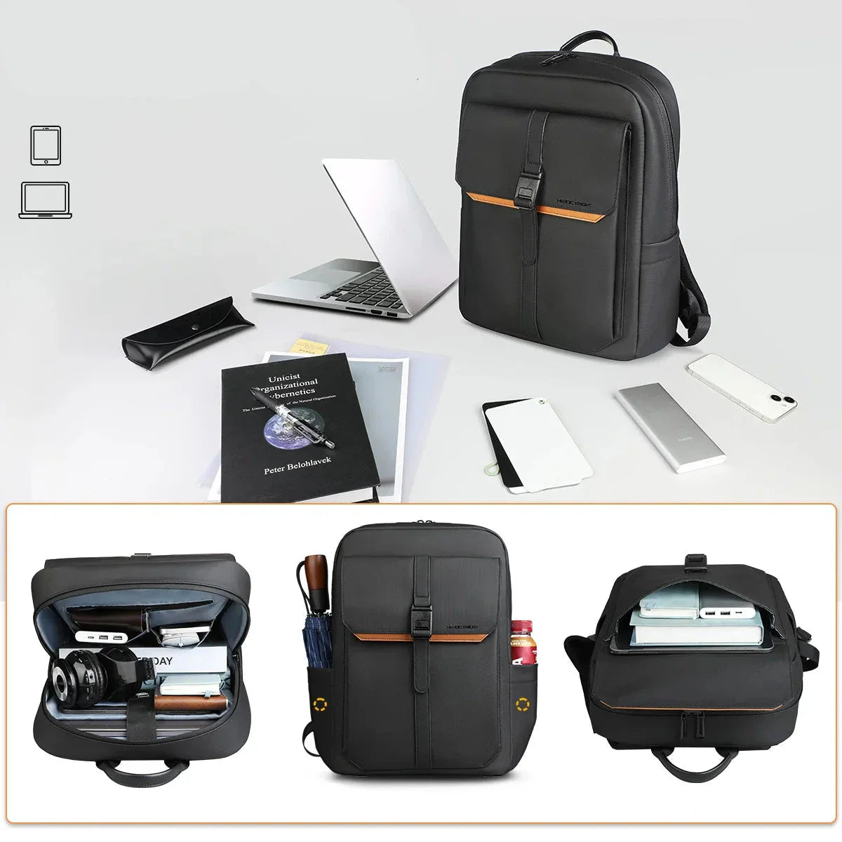 Compartiment antivol du sac à dos pour ordinateur 15.6 pouces