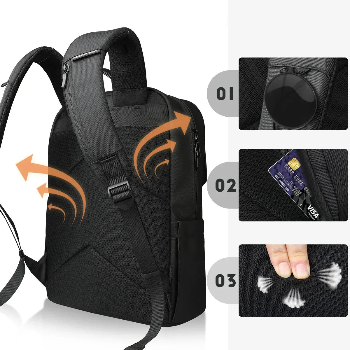 Sac à dos élégant avec design sobre et contemporain