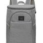 Vue latérale d'un sac isotherme gris, tissu Oxford