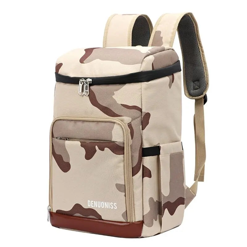 Sac à dos isotherme motif camouflage en extérieur