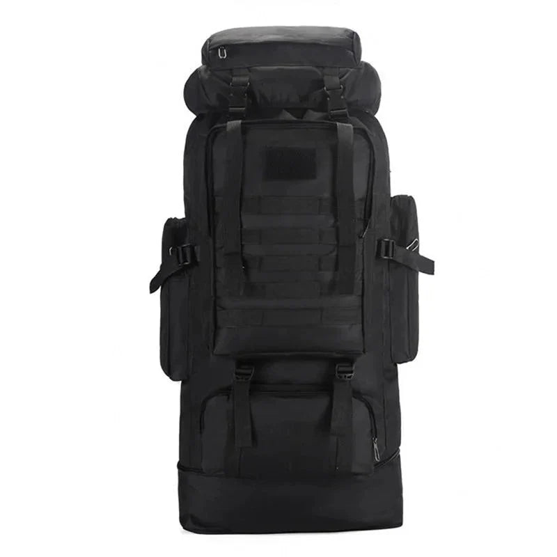 Sac à dos noir avec compartiments multiples