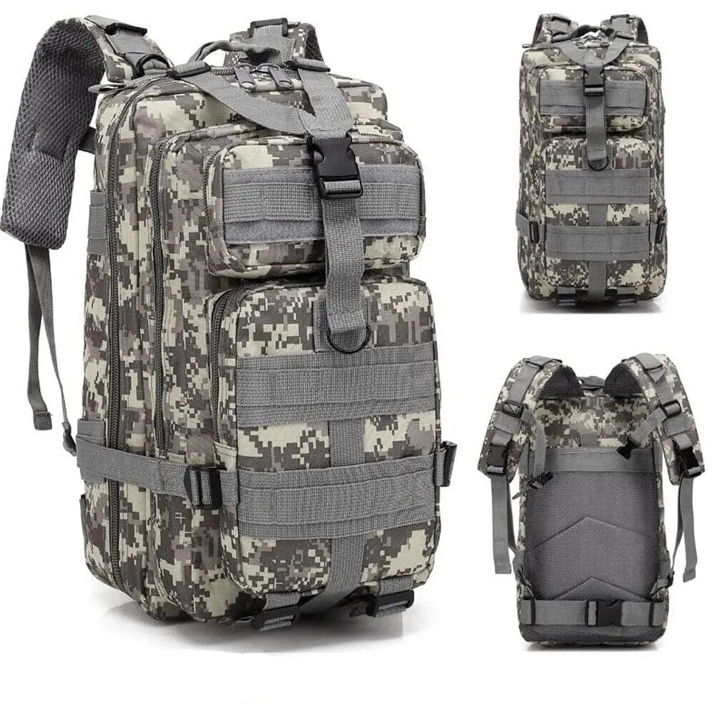 Sac à dos militaire motif ACU, vue de profil