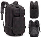 Sac à dos militaire noir, détails des sangles et fermetures