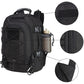 Sac à dos tactique noir avec multiples poches et sangles