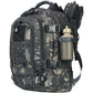 Sac à dos noir camouflage avec fermeture éclair robuste