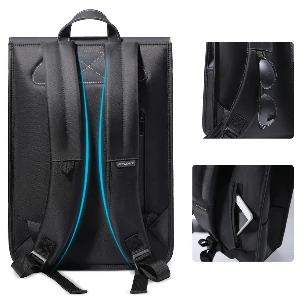 Intérieur du sac à dos montrant les poches organisées