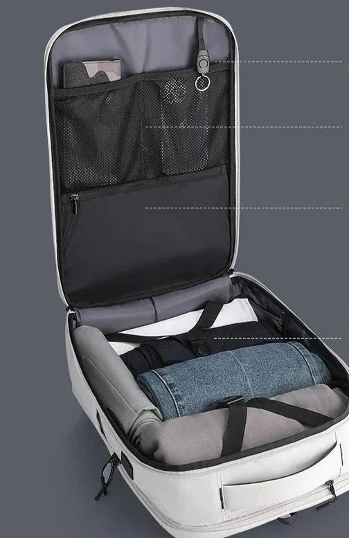 Sac à dos avec port USB et bretelles rembourrées
