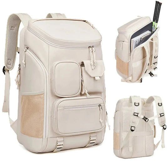 Détail du tissu imperméable et des fermetures éclair robustes