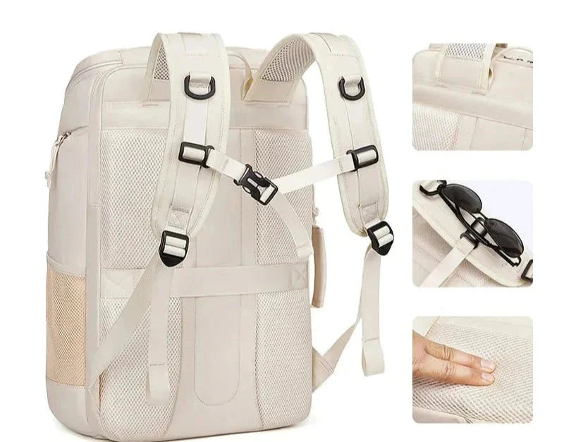 Vue de dessus du sac montrant les poches multiples