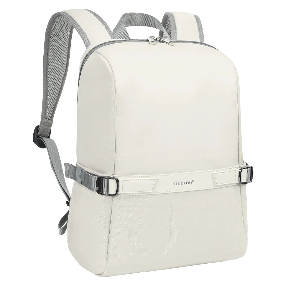 Sac à dos blanc élégant avec plusieurs compartiments