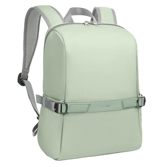 Sac à dos vert avec tissu imperméable et poches multiples