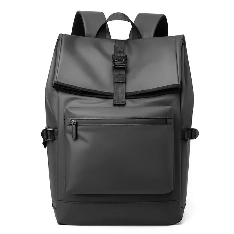 Sac à dos gris imperméable avec grande ouverture principale