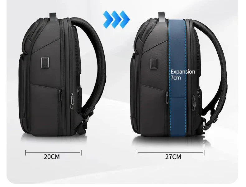 Vue arrière du sac à dos avec sangle trolley intégrée