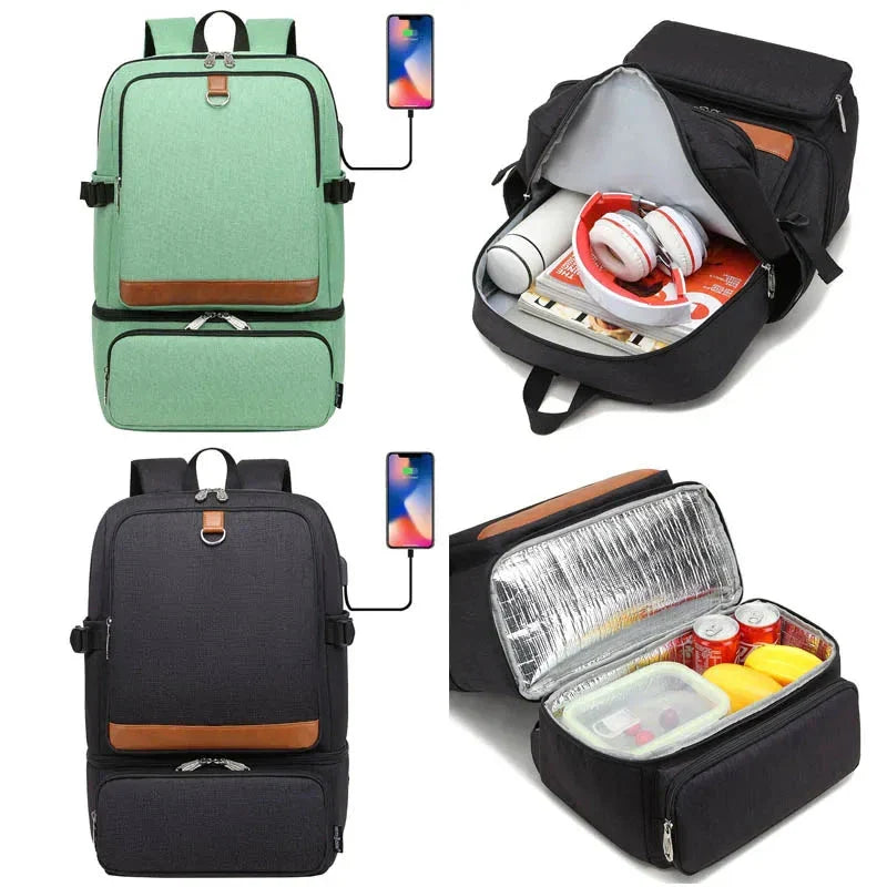 Sac à dos avec ordinateur et accessoires rangés à l'intérieur