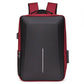 Version rouge du sac à dos avec serrure sécurisée