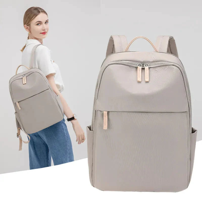 Sac à dos gris pour ordinateur 16 pouces, design élégant