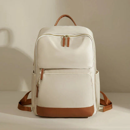 Sac à dos beige, design moderne et fonctionnel