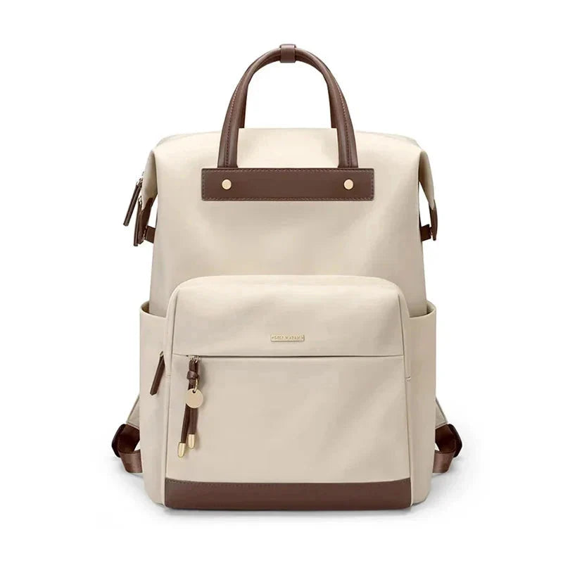 Sac à dos beige avec design minimaliste et intemporel
