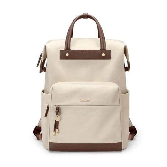 Sac à dos beige avec design minimaliste et intemporel