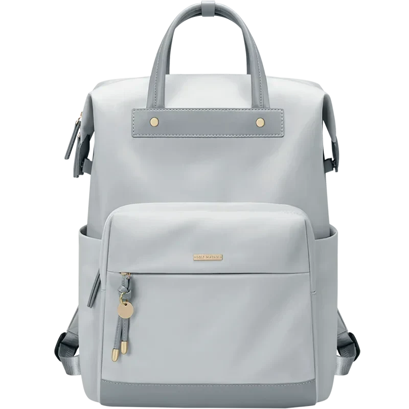 Sac à dos gris en matière PU et oxford