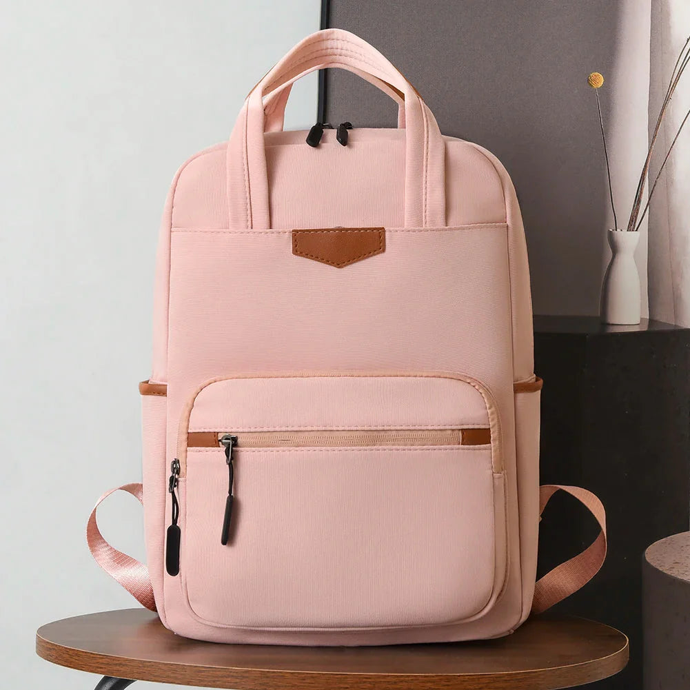 Sac à dos rose avec compartiment pour ordinateur 16 pouces