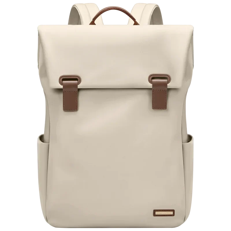 Sac à dos beige élégant avec finition imperméable