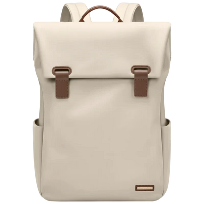 Sac à dos beige élégant avec finition imperméable